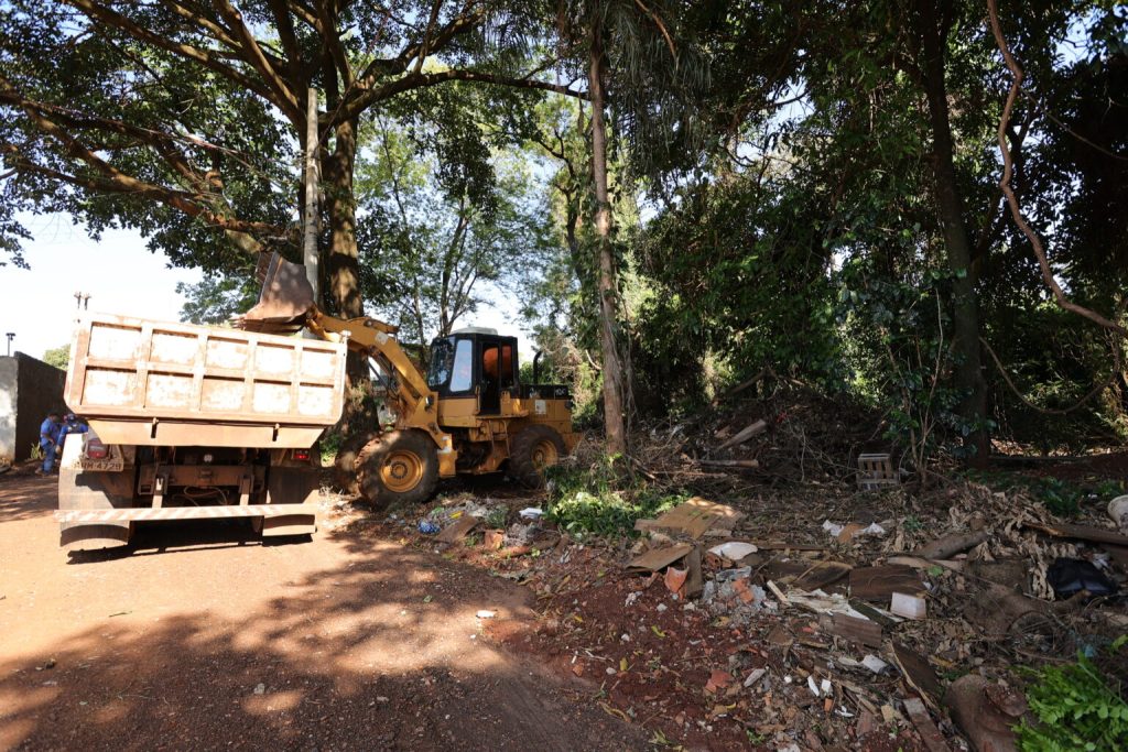 Serviço de limpeza de área de preservação ambiental ocorreu nesta quinta-feira em Dourados – Fotos: A. Frota