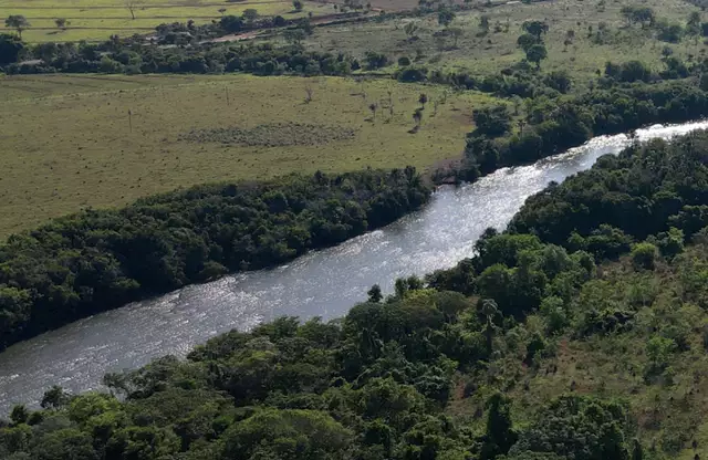 Rio Aporé, na divisa entre Mato Grosso do Sul e Goiás. (Foto: Reprodução).