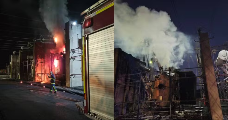 Subestação Bateias — Foto: Corpo de Bombeiros