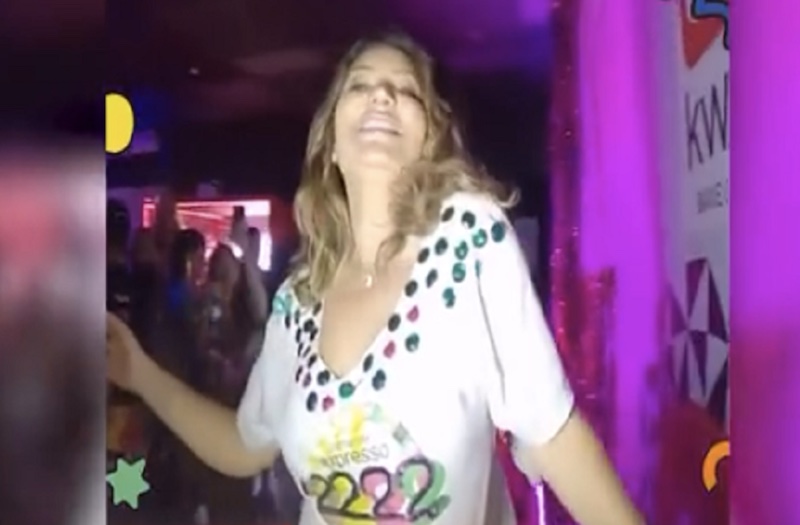 Janja demonstra gostar de festas, como quando marcou presença no carnaval de Salvador - Foto: Redes Sociais.