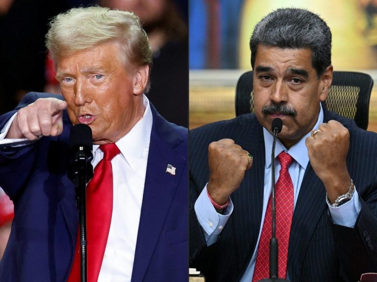 Donald Trump e Nicolás Maduro. Fotos: KAMIL KRZACZYNSKI e Federico PARRA / AFP ... Leia mais em https://www.cartacapital.com.br/mundo/trump-nao-descarta-guerra-com-venezuela-e-rubio-reafirma-que-bloqueio-de-petroleiros-sera-aplicado/. O conteúdo de CartaCapital está protegido pela legislação brasileira sobre direito autoral. Essa defesa é necessária para manter o jornalismo corajoso e transparente de CartaCapital vivo e acessível a todos