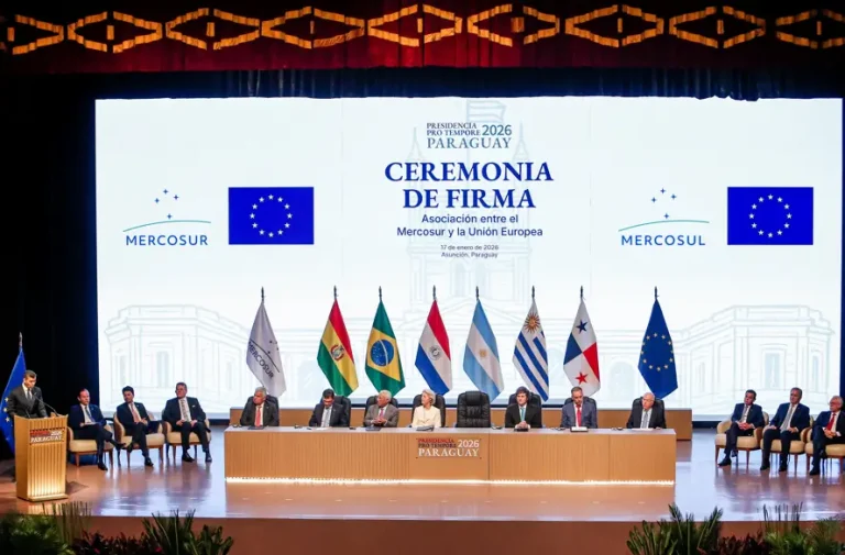 Assinatura UE-Mercosul (Foto: REUTERS/Cesar Olmedo)
