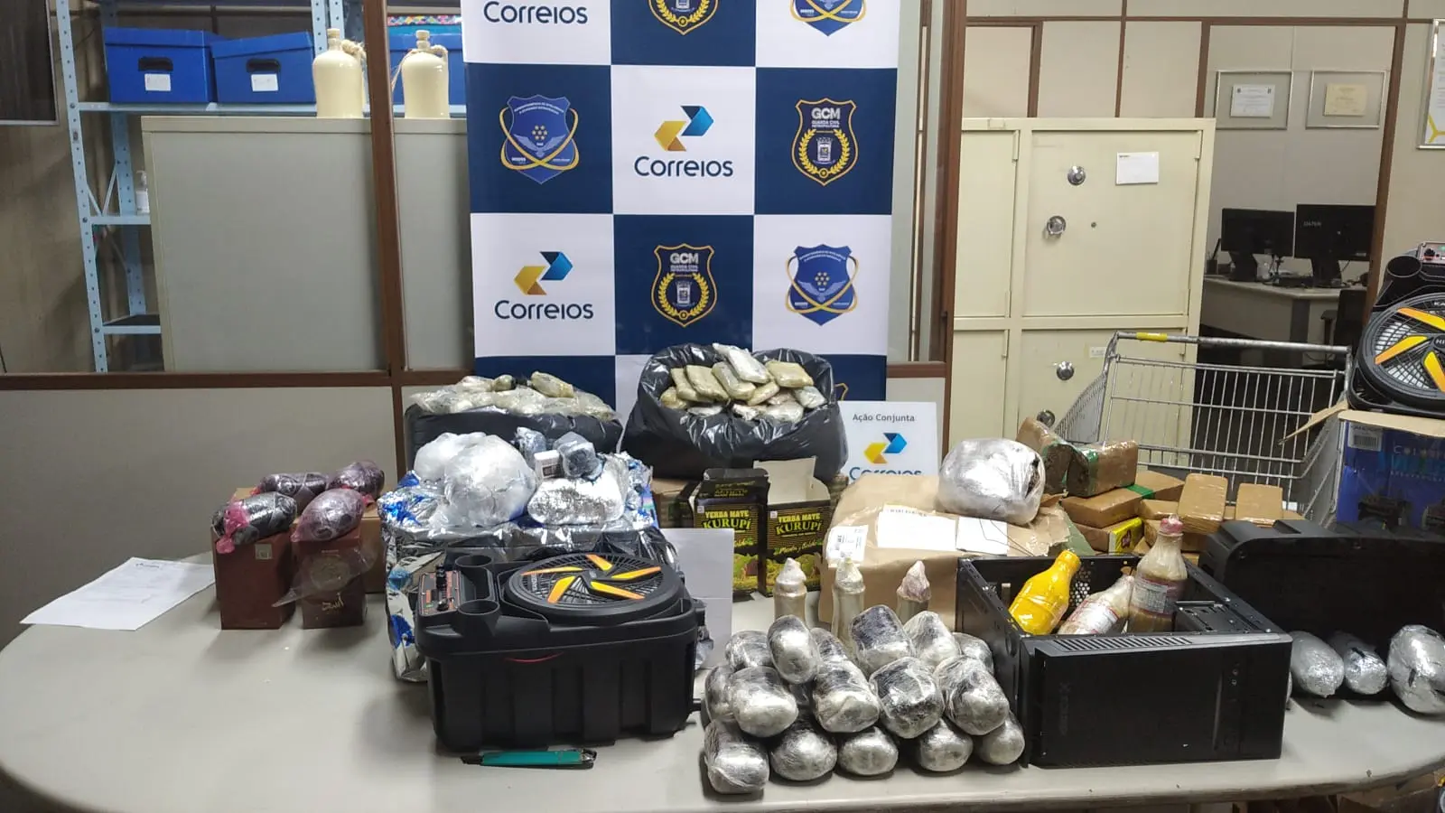 Droga apreendida. (Divulgação/GCM)