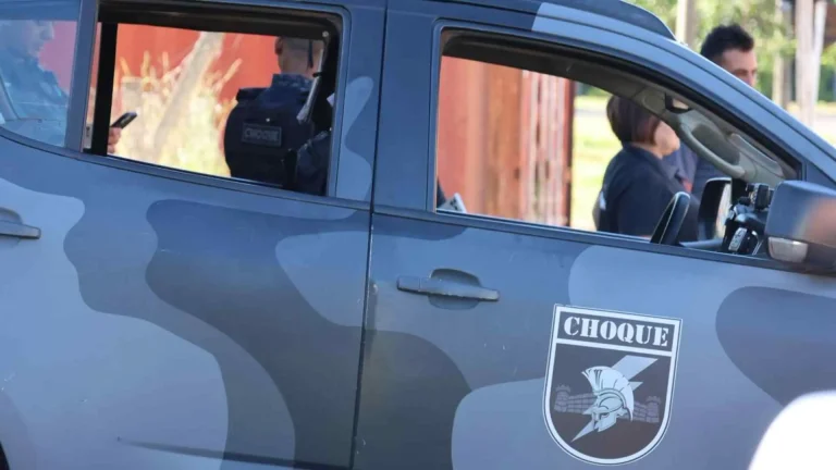 Choque presta apoio às equipes do Gaeco. (Léo de França, Jornal Midiamax)