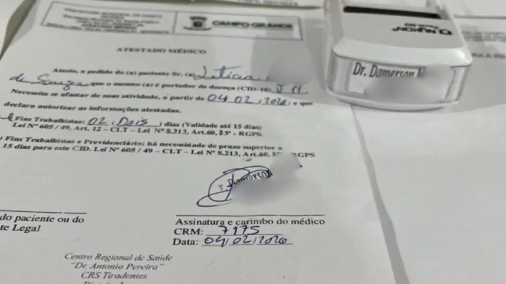 Os atestados estavam sendo comercializados na internet. (Divulgação, PCMS)
