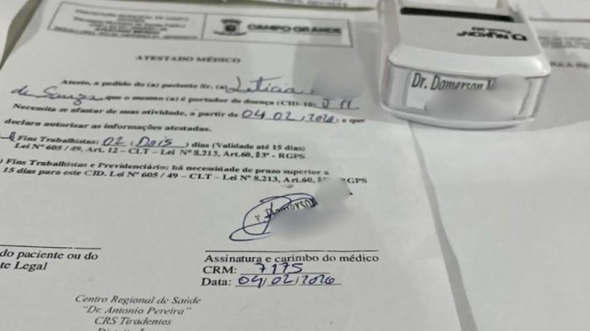 Os atestados estavam sendo comercializados na internet. (Divulgação, PCMS)