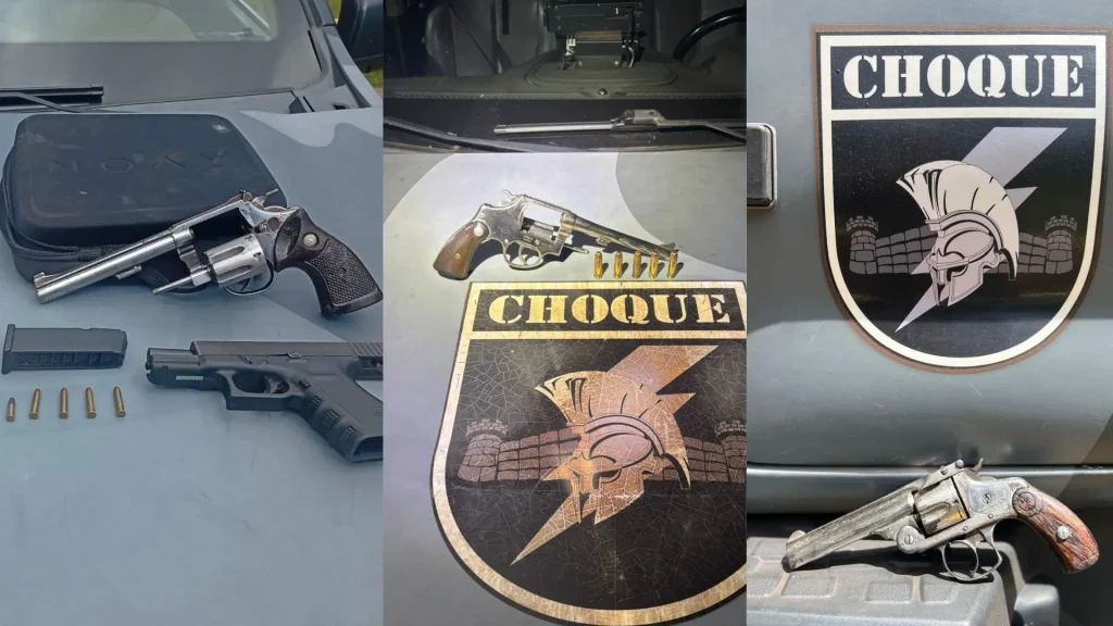 Ao todo, oito armas foram retiradas de circulação. (Foto: Fala Povo Midiamax)