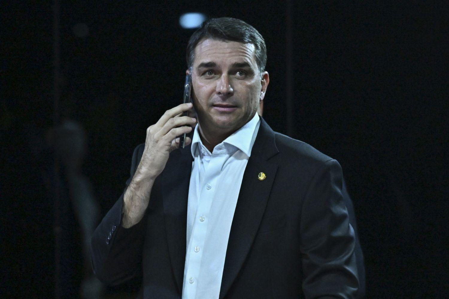 Senador e pré-candidato à Presidência da República, Flávio Bolsonaro (PL-RJ) | Foto: Jefferson Rudy / Agência Senado