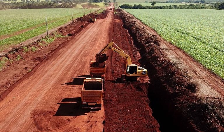 Obra na rodovia MS-355 vai ligar Terenos a Dois Irmãos do Buriti (Foto: Chico Ribeiro/Seilog)