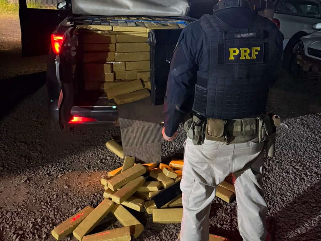 O motorista confessou que havia pegado o veículo com a droga em Ponta Porã e que seguiria para Campo Grande (Foto Divulgação)
